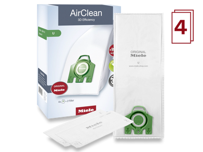 Miele 4 vacuum bags for Dynamic U1, S7.