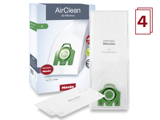 Miele 4 vacuum bags for Dynamic U1, S7.
