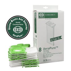 SEBO Filter Bag Box K (8 bags with caps)